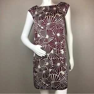 The Limited Dress Maroon and Geometric Figures